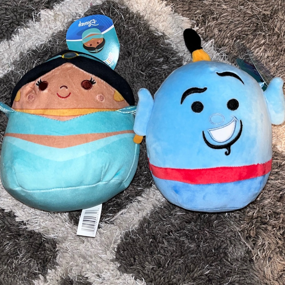 NWT Disney Aladdin Bundle Princess Jasmine & Genie Squishmallow